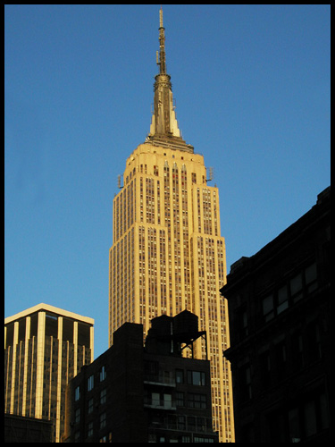 Dusk in the city.